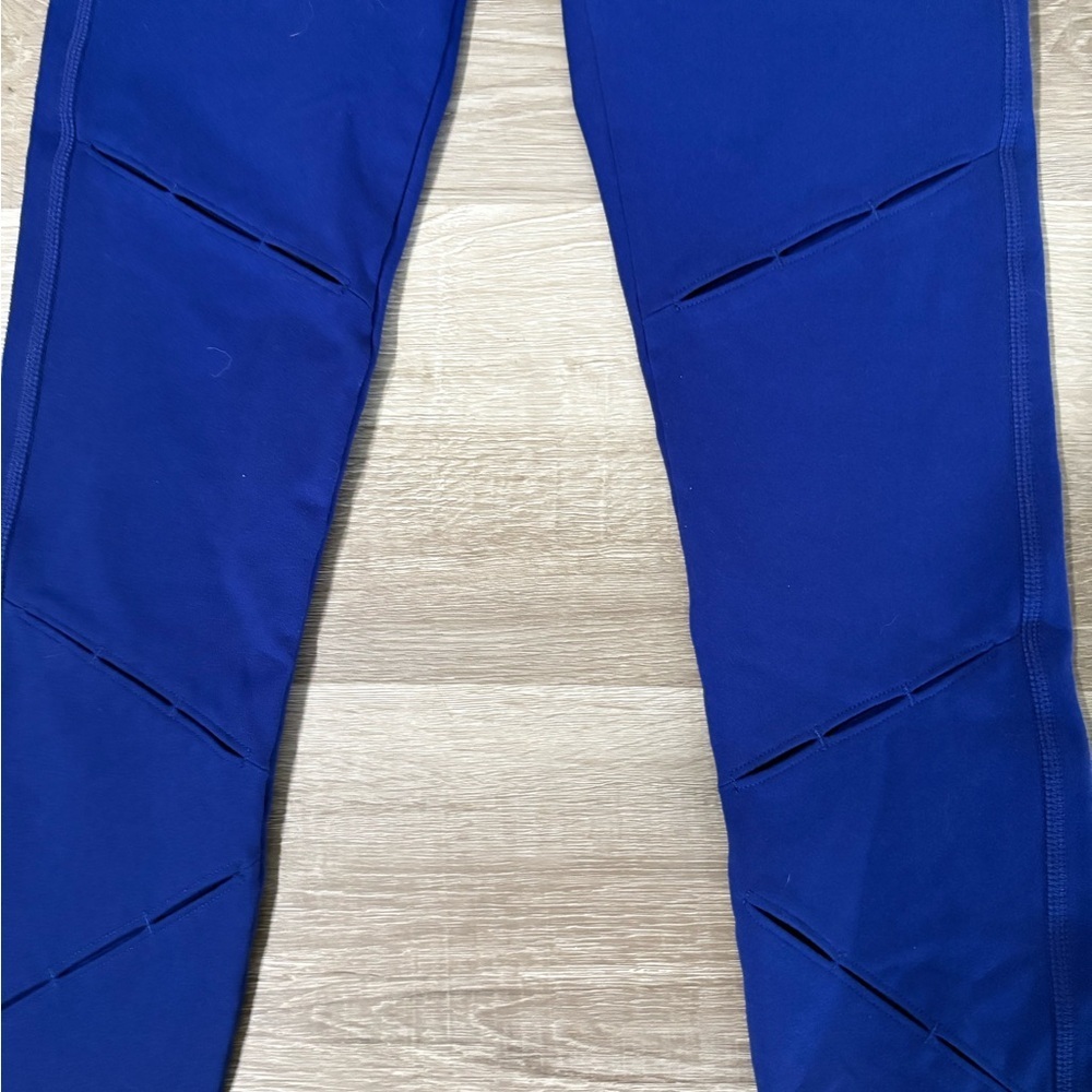 Fabletics High-Waist Royal Blue Cutout Leggings - Picture 3 of 6